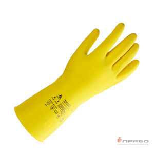 Перчатки химстойкие латексные JL711 жёлтые. Артикул: 10056. Цена от 137 р.