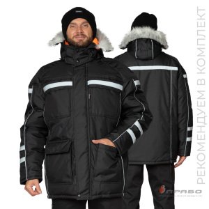 Куртка мужская утеплённая «Аляска Ультра» чёрная. Артикул: 9602. Цена от 8 950,00 р. в г. Екатеринбург