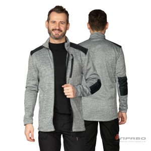 Куртка «Валма» трикотажная серый меланж/чёрный. Артикул: 10683. Цена от 2 960 р.