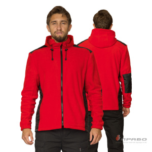 Куртка «Кеми» флисовая с капюшоном красная. Артикул: 10021. Цена от 3 190 р.