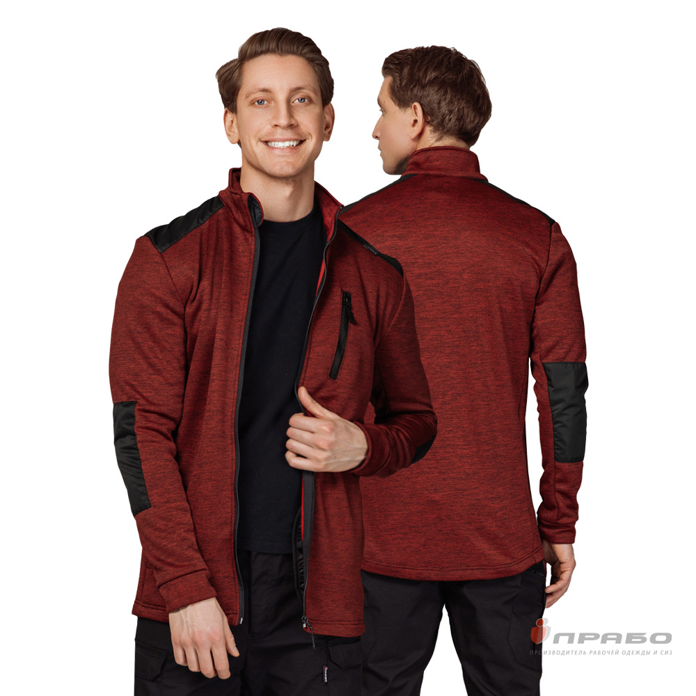 Куртка «Валма» трикотажная красный меланж/чёрный. Артикул: 10683. Цена от 2 960,00 р.