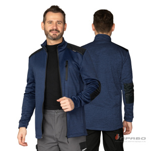 Куртка «Валма» трикотажная синий меланж/чёрный. Артикул: 10683. Цена от 2 960 р.