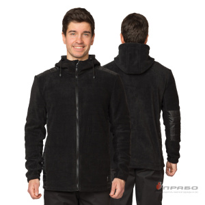 Куртка «Кеми» флисовая с капюшоном чёрная. Артикул: 10021. Цена от 3 190 р.