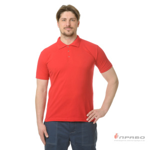 Рубашка «Поло» с коротким рукавом красная. Артикул: Трик1031. Под заказ.