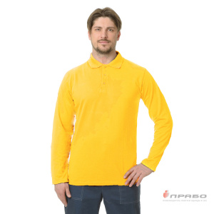 Рубашка «Поло» с длинным рукавом жёлтая. Артикул: Трик104. Цена от 1 330 р.