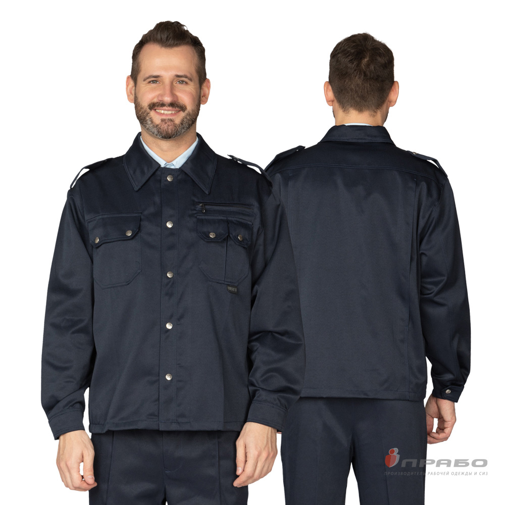 Костюм мужской «Охранник 1» тёмно-синий (куртка и брюки). Артикул: Кос102. Ц000004. Цена от 1 080,00 р. в г. Екатеринбург