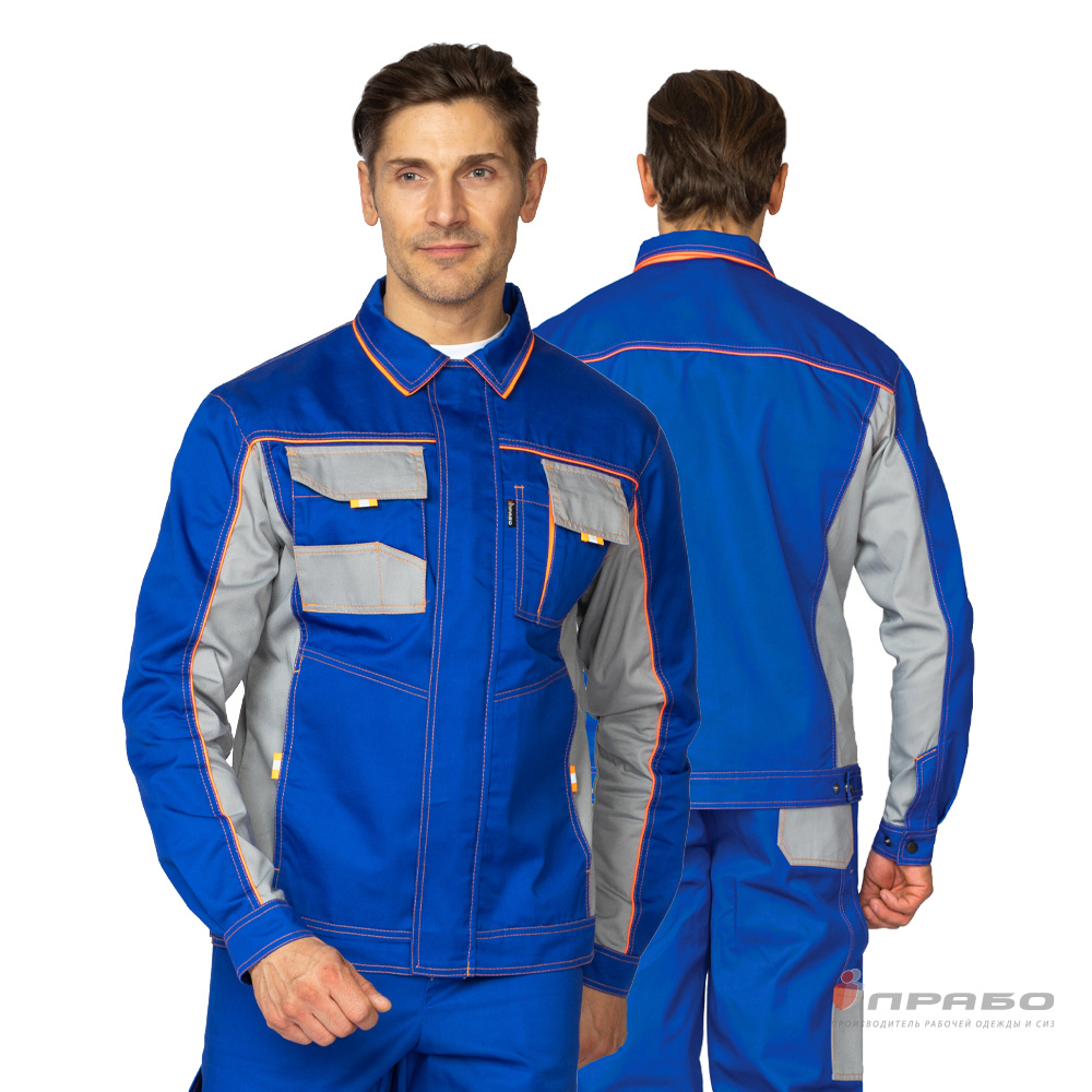 Костюм мужской «Бренд 1 2020» василёк/светло-серый (куртка и брюки). Артикул: 9408. Цена от 3 640,00 р. в г. Екатеринбург