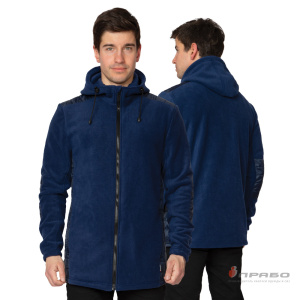 Куртка «Кеми» флисовая с капюшоном тёмно-синяя. Артикул: 10021. Цена от 3 190 р.