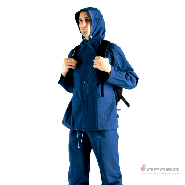 Костюм влагозащитный нейлоновый с ПВХ-покрытием синий (куртка и брюки). Артикул: Вл203. #REGION_MIN_PRICE# в г. Екатеринбург