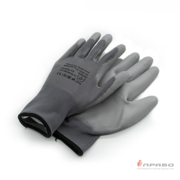 Перчатки нейлоновые Scaffa PU1350P-DG (защита от механических воздействий). Артикул: 9970. #REGION_MIN_PRICE#