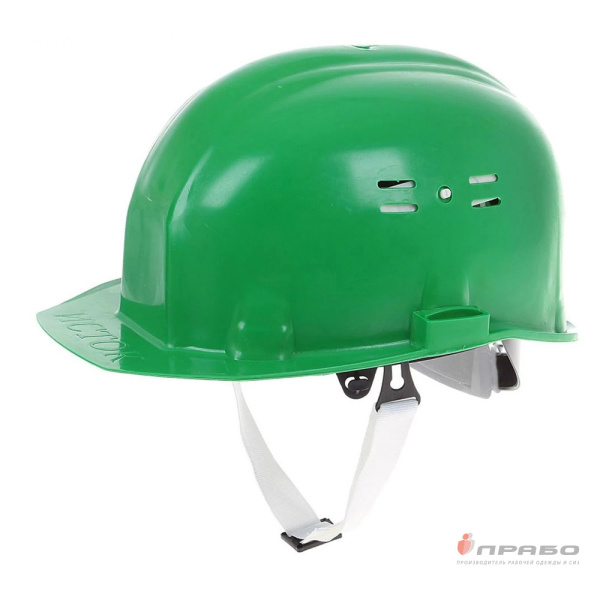 Каска защитная строительная из ударопрочного пластика с креплением для наушников зелёная. Артикул: Кас308. #REGION_MIN_PRICE#