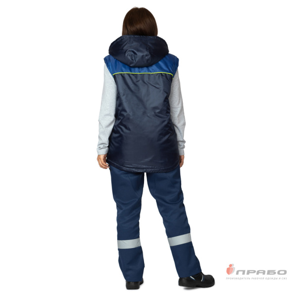 Жилет утеплённый «Сура» тёмно-синий/василёк. Артикул: 9553. #REGION_MIN_PRICE# в г. Екатеринбург