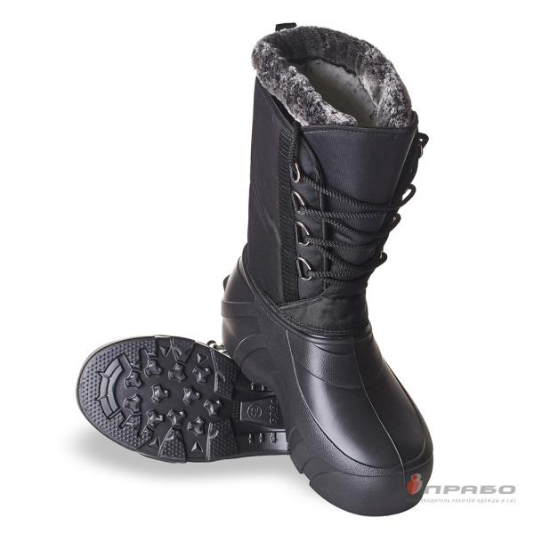 Сапоги мужские на галоше ЭВА со шнуровкой «Барс Б-16» (40 см) чёрные. Артикул: Комб155. #REGION_MIN_PRICE# в г. Екатеринбург