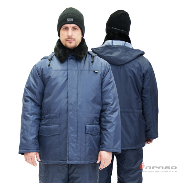 Костюм мужской утеплённый «Вьюга Э» тёмно-синий (куртка и брюки). Артикул: Кос357. #REGION_MIN_PRICE# в г. Екатеринбург