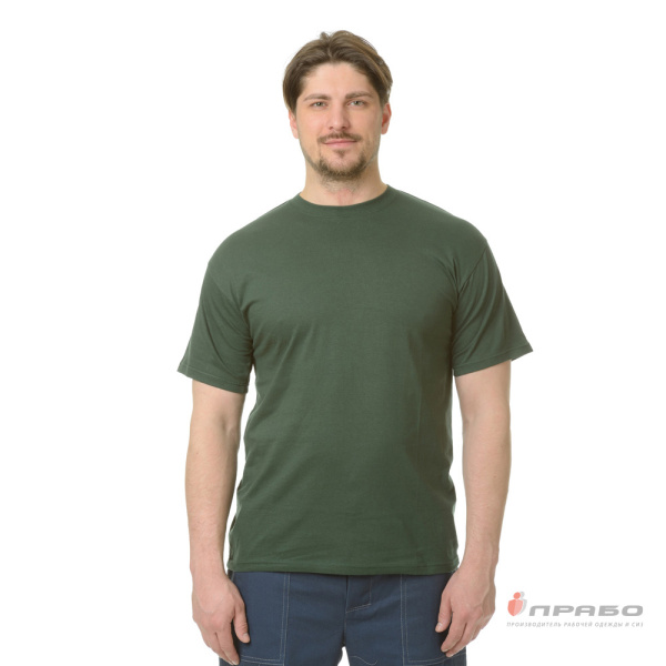 Футболка трикотажная зелёная. Артикул: Трик107. #REGION_MIN_PRICE#