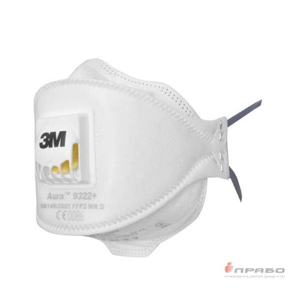 Респиратор 3М Aura 9322+ с клапаном выдоха. Артикул: Рес135. #REGION_MIN_PRICE#