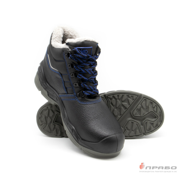 Ботинки «Б-М12» (искусcтвенный мех) с подошвой ПУ/ТПУ и МП чёрные. Артикул: 10861. #REGION_MIN_PRICE# в г. Екатеринбург