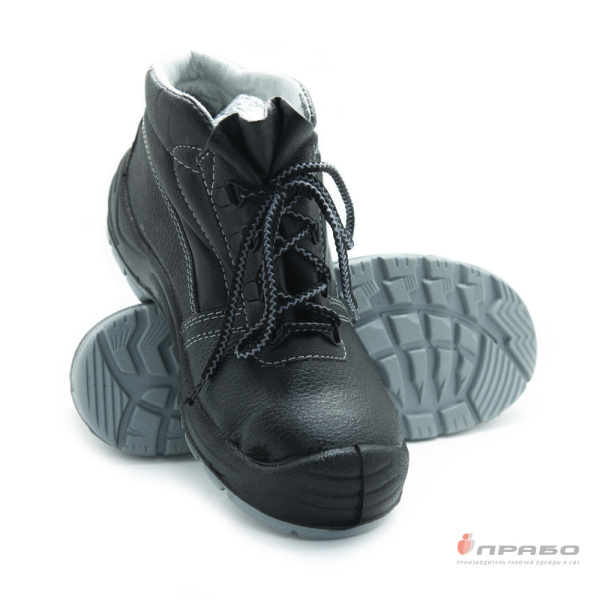 Ботинки кожаные с подошвой ПУ/ТПУ с металлическим подноском чёрные. Артикул: Бот90. #REGION_MIN_PRICE# в г. Екатеринбург